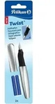 Pelikan F&uuml;ller Twist, Feder M, Silver, universell f&uuml;r Rechts- und Linksh&auml;nder