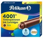 Pelikan Tintenpatronen 4001&reg; 6er Set Standard Tintenpatronen, braun
