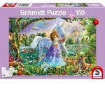 Prinzessin mit Einhorn und Schloss (Kinderpuzzle)