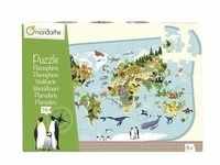 Puzzle, Weltkarte 27x5,5x18,5cm (Kinderpuzzle)