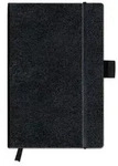 Herlitz Notizbuch Classic A6 96 Blatt liniert schwarz mit Leseband und Falttasche