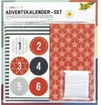 Folia Adventskalender-Set STYLE, aus 24 lebensmittel echten T&uuml;ten, Satinband,