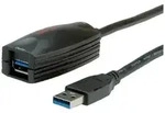 Roline USB-Kabel USB 3.2 Gen1 USB-A Stecker, USB-A Buchse 5.00 m Schwarz 12.04.1096