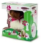 Jamara Lucky RC Pl&uuml;schhund Weiss/Braun