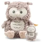 Steiff 241840 - Ollie Eule Spieluhr (Melodie: La Le Lu), Pl&uuml;sch, 21 cm