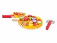 Small foot 11063 - Schneide Pizza-Set für Kinderküche, Holz-Pizza mit