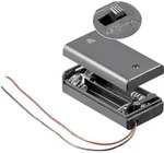 Goobay 12443 Batteriebox 2x Mignon (AA) Kabel (L x B x H) 68.4 x 35.4 x 18.6mm