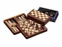 Philos 2517 - Schach Backgammon Dame Set, Reise, Feld 18 mm, magnetisch