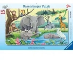 Rahmenpuzzle Ravensburger Tiere Afrikas 15 Teile
