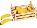 goki Bananen in Holzkiste Stiege f&uuml;r Kaufladen, Holz