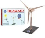 PEBARO 834/2 - Solar Holzbausatz Windrad, 22-teilig, Holzkonstruktion mit