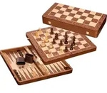 Schach Backgammon Dame Set, Feld 50 mm