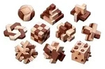 Philos 6922 - Holzpuzzle-Sortiment, mit 10 unterschiedlichen Knobelspielen
