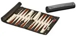 Backgammon, Reise, aufrollbares Spielfeld, Kunstleder
