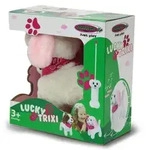Jamara - RC Pl&uuml;schhund Trixi, 27 MHz, Weiss/Rosa