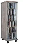 Holz CD DVD Stand Regal Schrank Valenza Glast&uuml;r