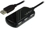 LINDY 42781 USB-Hub 4 Port USB-A USB 2.0 480MBit/s mit eingebautem Repeater