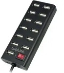 LogiLink UA0126 USB-Hub 13 Port USB-A USB 2.0 480 MBit/s Schwarz UA0126