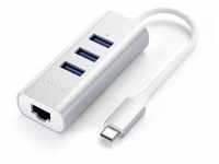 Satechi Type-C 2-in-1 3 Port USB 3.0 Hub & Ethernet silver