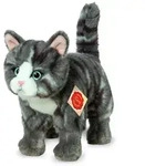 Teddy Hermann 91822 - Katze stehend, grau, 20 cm