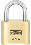 Burg W&auml;chter No. 99 Ni 50 SB Vorh&auml;ngeschloss Messing Zahlenschloss