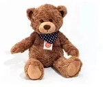 Teddy Hermann 91366 - Teddy braun, sitzend, 38 cm, Pl&uuml;schtier, B&auml;r