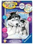 CreArt, Malen nach Zahlen Kinder - Husky Kuss