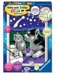 CreArt, Malen nach Zahlen Kinder - Hund und Katze