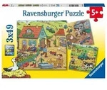 Puzzle Ravensburger Viel los auf dem Bauernhof 3 X 49 Teile