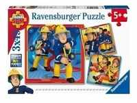 Ravensburger 05077 - Feuerwehrmann Sam, Unser Held Sam, Puzzle, 3x49 Teile