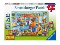 Ravensburger 05076 - Komm, wir gehen einkaufen, Puzzle, 2x12 Teile