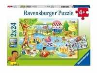 Ravensburger 05057 - Freizeit am See, Puzzle, 2x24 Teile