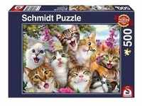Schmidt 58391 - Katzen-Selfie, Puzzle 500 Teile