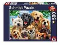 Schmidt 58390 - Hunde-Selfie, Puzzle, 500 Teile