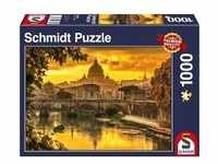 Schmidt 58393 - Goldenes Licht über Rom, Puzzle, 1000 Teile