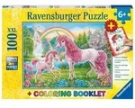 Puzzle Ravensburger Magische Einh&ouml;rner 100 Teile XXL Colouring Booklet