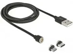 Delock USB-Kabel USB 2.0 USB-A Stecker, USB-C&reg; Stecker, USB-Micro-B Stecker 1.10 m