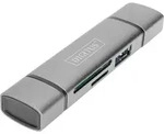 DIGITUS Dual Card Reader Hub USB-CTM / USB 3.0, OTG