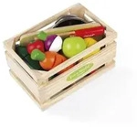 Obst- & Gem&uuml;se-Set mit Zubeh&ouml;r &ndash; Schneidespa&szlig; im Holzkasten