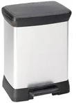 Curver DECO Bin 240642 M&uuml;lleimer 30l (B x H x T) 390 x 510 x 290mm Silber, Schwarz