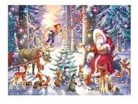 Ravensburger Kinderpuzzle - 12937 Waldweihnacht - Weihnachtspuzzle für Kinder ab 6