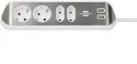 Brennenstuhl 1153590420 Tischsteckdose 1 St&uuml;ck Silber, Wei&szlig; Schutzkontakt 1 St.