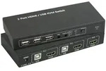 SpeaKa Professional 2 Port KVM-Umschalter HDMI USB 1920 x 1080 Pixel, 3840 x 2160