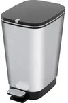 Curver CHIC BIN STYLE Abfallbeh&auml;lter M [25L], silber 272236 M&uuml;lleimer Kunststoff