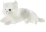 Pl&uuml;sch Misanimo Schmusekatze liegend wei&szlig; 30cm