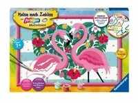 Ravensburger 28782 - Malen nach Zahlen, Liebenswerte Flamingos, Malset