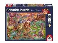 Schmidt 58971 - Steve Sundram, Der Schatz der Drachen, Puzzle, 2000 Teile