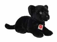 Teddy Hermann 90475 - Panther Baby liegend schwarz, Stofftier, Plüschtier, 30 cm