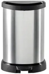 Curver DECO Bin 240568 M&uuml;lleimer 15l (B x H x T) 303 x 448 x 268mm Silber, Schwarz