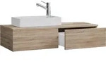 2-tlg. G&auml;ste WC Waschplatz Waschtisch schmal Gudas